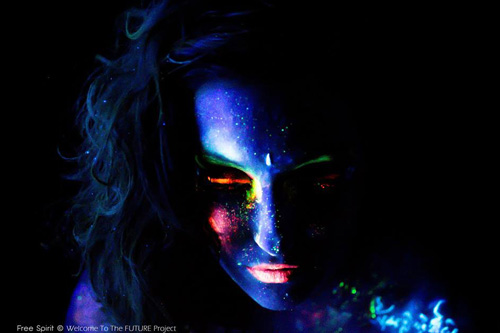 Welcome to the FUTURE Blacklight bodypainting